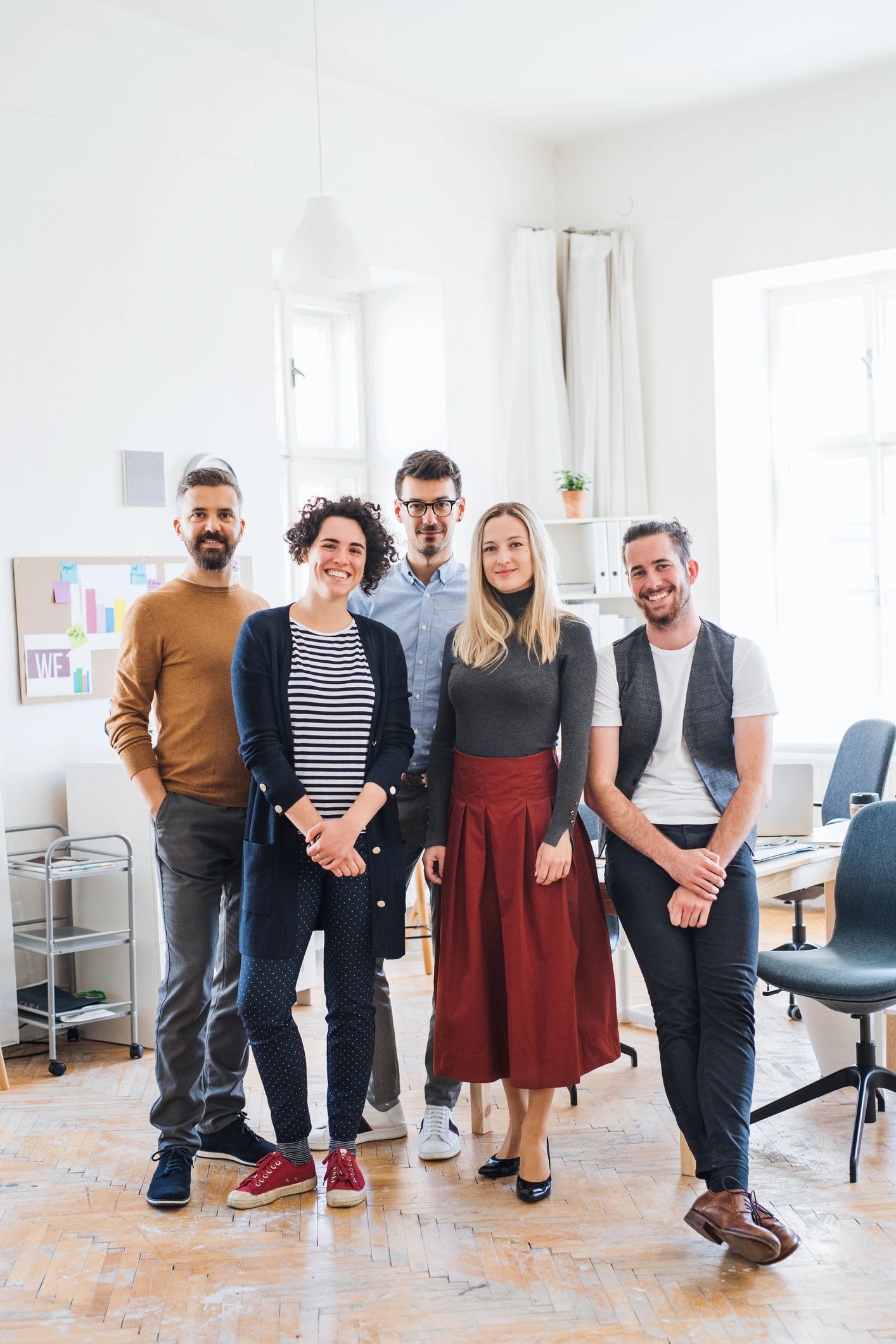Business team portrait in a modern office