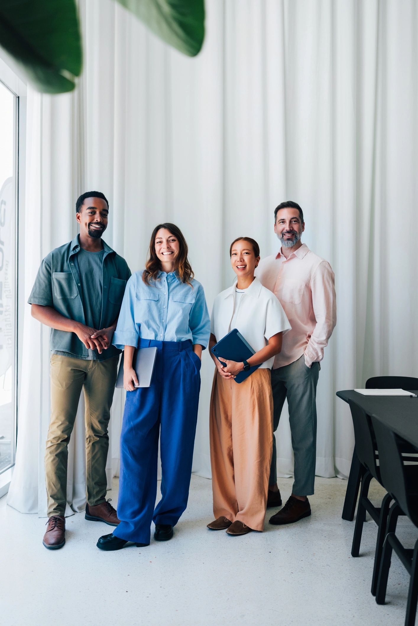 Professional office team standing together